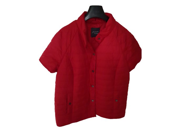 Marina Rinaldi Coats, Outerwear Red Polyester  ref.51942