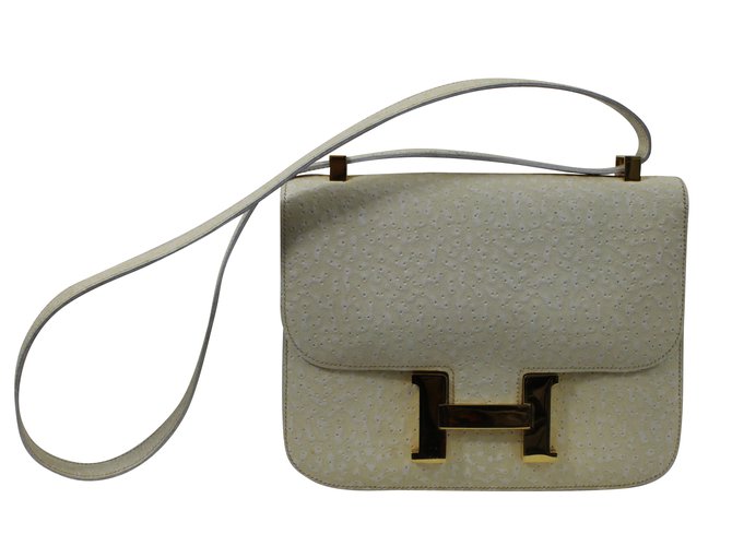 Hermès Constance White Exotic leather  ref.51947