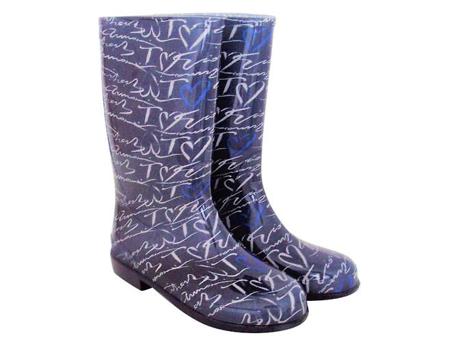 Botas Armani azul de goma 38