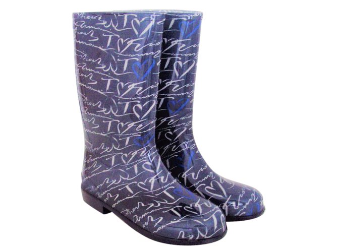 Armani - botas Azul Borracha  ref.51957