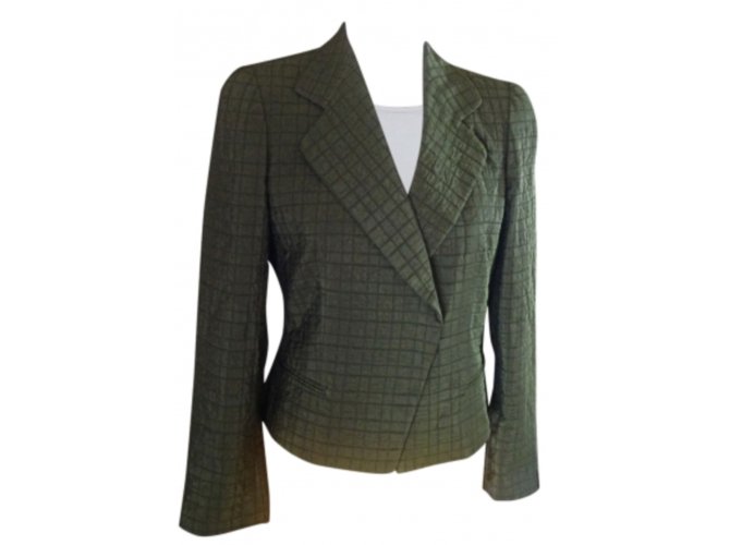 Armani Jacket Khaki Silk Polyester Acrylic  ref.52036