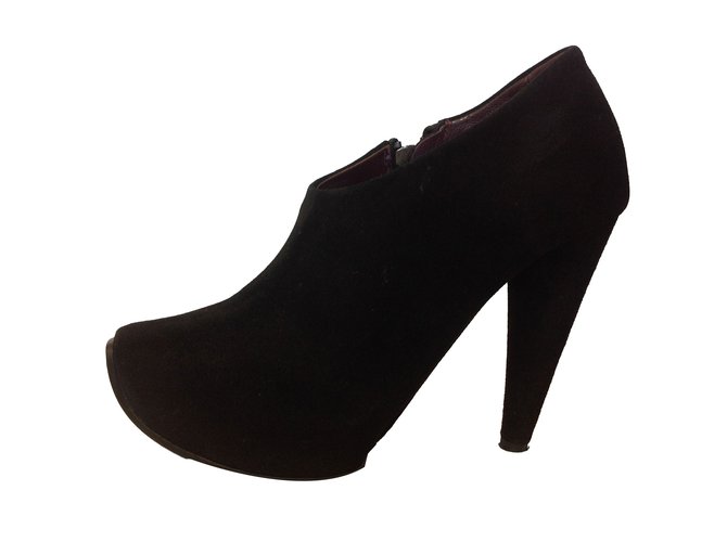 Acne Ankle Boots Black Suede  ref.52062