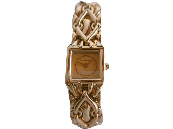 Bulgari 18K Gold Trika Armbanduhr Uhr Gelb Gelbes Gold  ref.52080