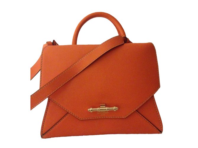 Givenchy Handbags Orange Leather  ref.52113