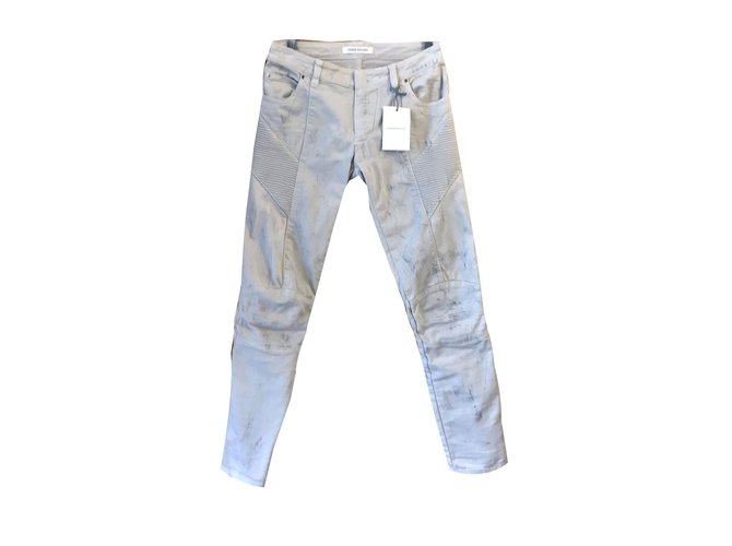 Balmain Jeans Grey Cotton  ref.52148