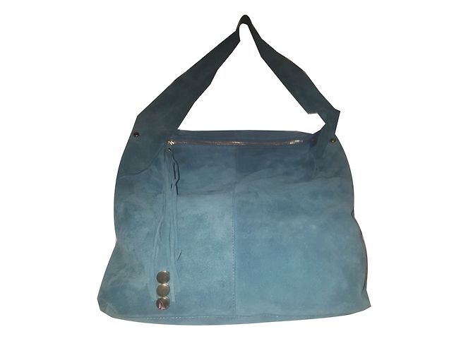 Autre Marque Sac à main BELLUCCI en daim bleu