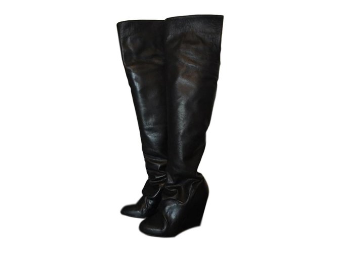 Bel Air Boots Black Leather  ref.52239