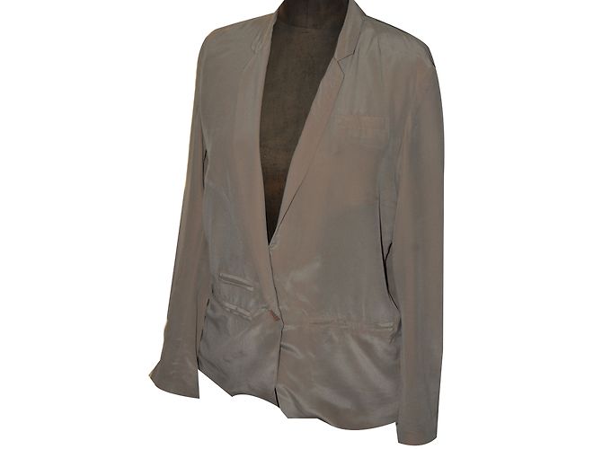 The Kooples Seidenjacke Beige Flesh M