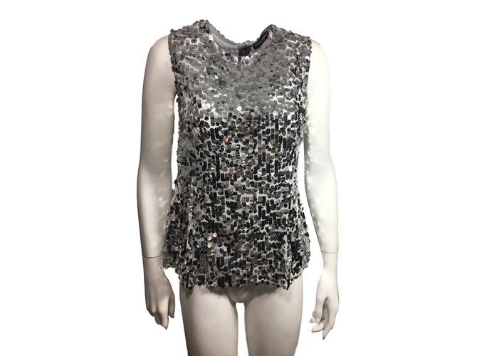 Dolce & Gabbana Top Silvery Polyester  ref.52582