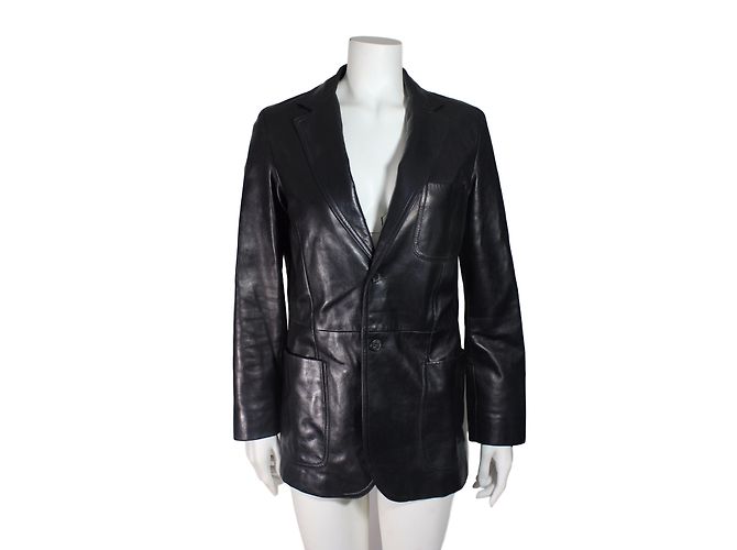 Prada Lederjacke Schwarz 