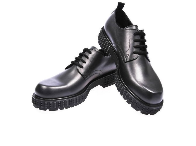 Valentino garavani shoes uomo size 43 eu Black leather ref.52684 -