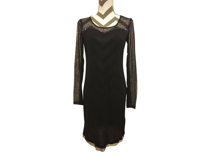 Diesel robe noir sequins Viscose  ref.52709