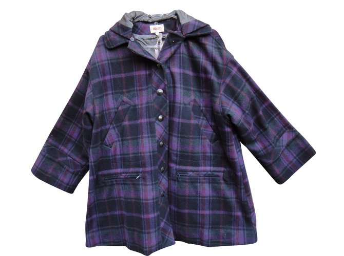 Kenzo Coats, Outerwear Purple Wool  ref.52727