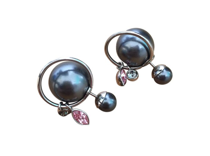 Dior Earrings Dark grey  ref.52773