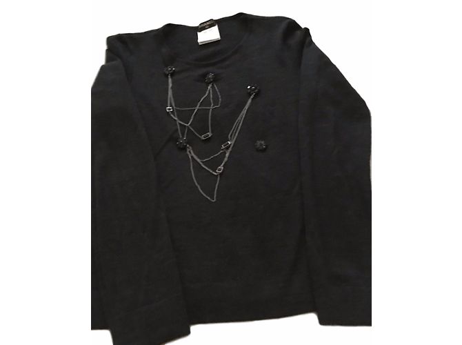 Chanel Pullover Grau aus Wolle und Kaschmir 