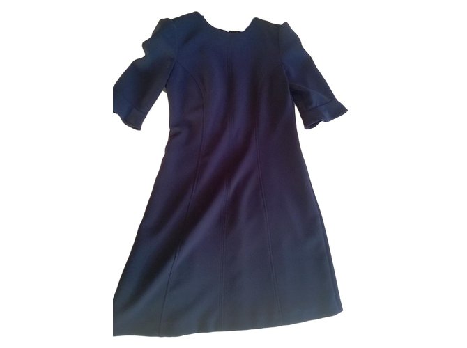 Tara Jarmon Robe Polyester Bleu Marine  ref.52800