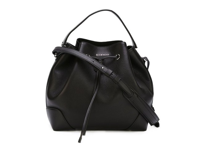 Givenchy Lucrezia Bucket Bag Medium Negro Cuero  ref.52836
