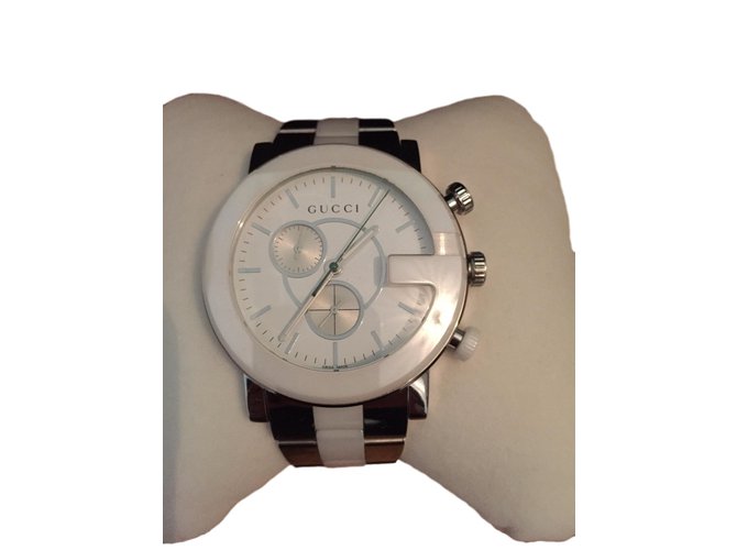 Gucci relógio cerâmico  ref.52863