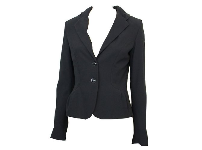 Autre Marque Sandro Ferrone Blazer Schwarz Synthetisch