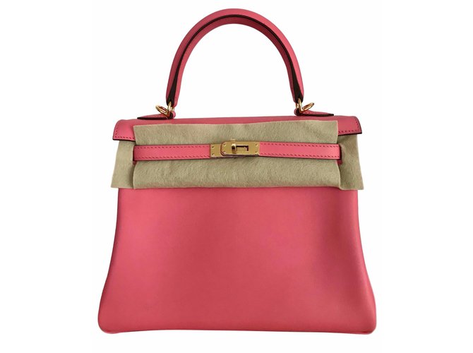 Hermès Kelly 25 Pink Leder  ref.52903