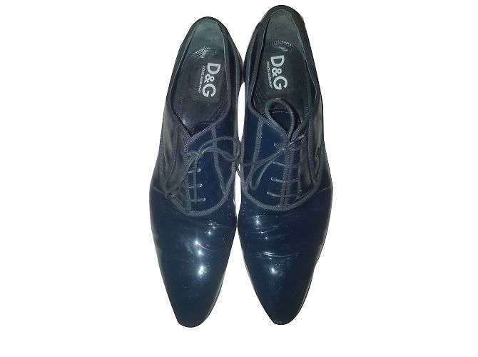 D&G Scarpe stringate in vernice blu