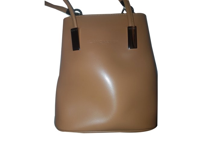 Autre Marque Lancaster Handbag Beige Leather  ref.52951