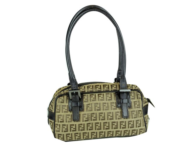Fendi Handbags Leather Cloth  ref.52984