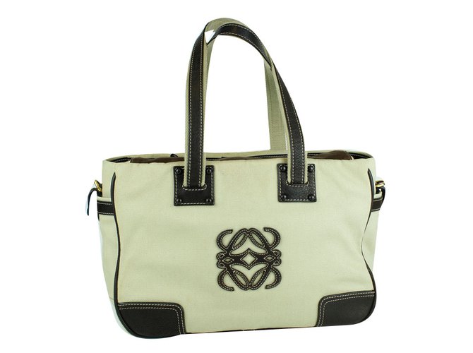 Loewe Handbags Beige Cloth  ref.53014