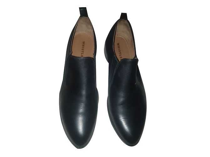 Whistles Slipper aus Leder Schwarz