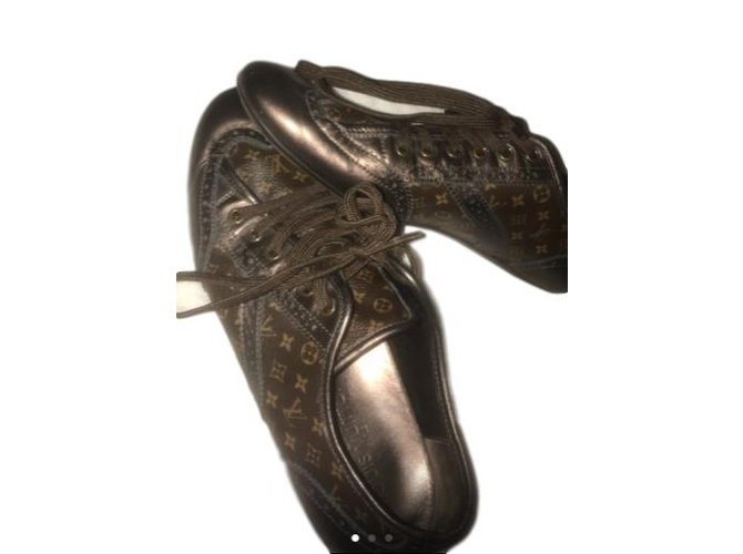 Louis Vuitton zapatillas Cobre Cuero  ref.53066