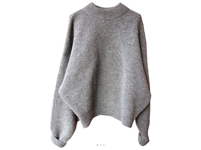 Laurence Dolige Strickwaren Grau Wolle