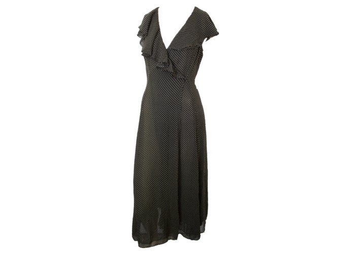 dkny dress black and white