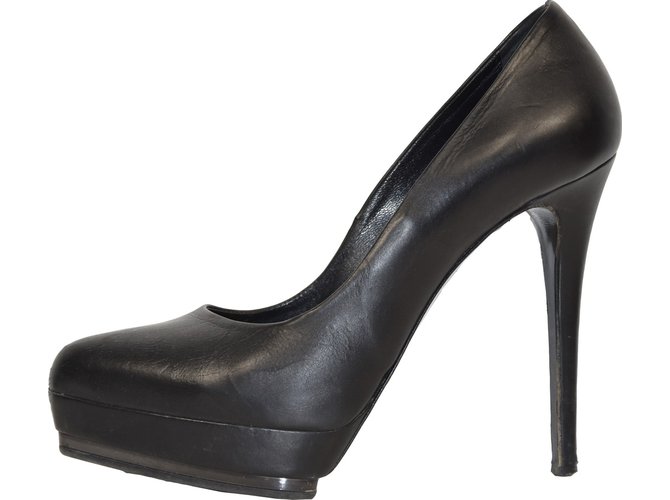 Autre Marque Heels Black Leather  ref.53187
