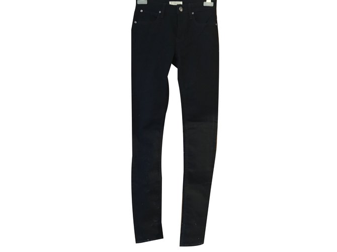Burberry Pantalones Negro Algodón  ref.53215
