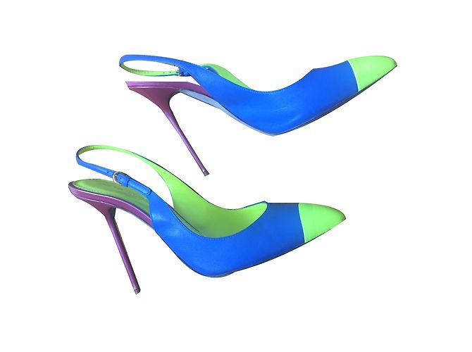 Sandali Sergio Rossi in pelle blu