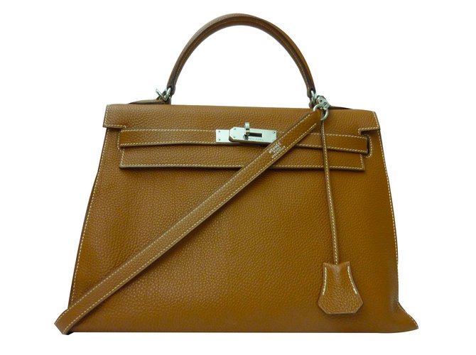 Hermès Kelly 32 togo mais vendido Caramelo Couro  ref.53290