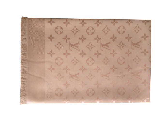 Louis Vuitton Sciarpa classica Monogram Bronzo Seta