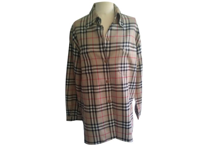 Burberry Button-down collar shirt Wool  ref.53301