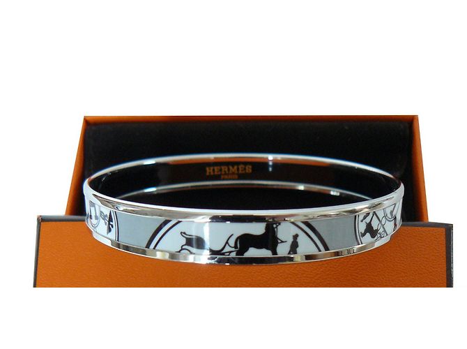 Hermès Armband Weiß Versilbert