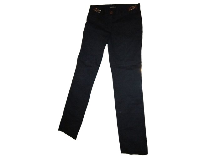 Dolce & Gabbana Pantalons Coton Bleu Marine  ref.53412
