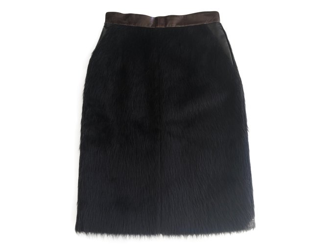 Céline Skirt Black Wool  ref.53511