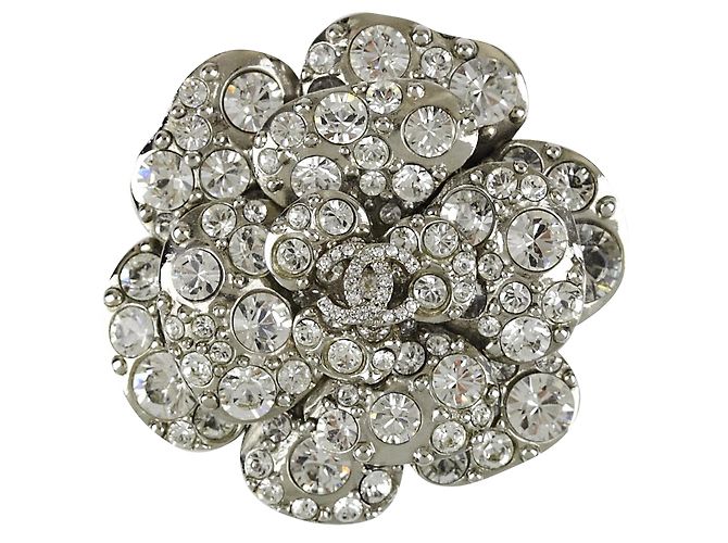 Chanel Camelia Spilla e Argento