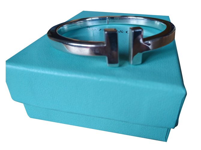 Tiffany & Co Armband T Silber Geld  ref.53525