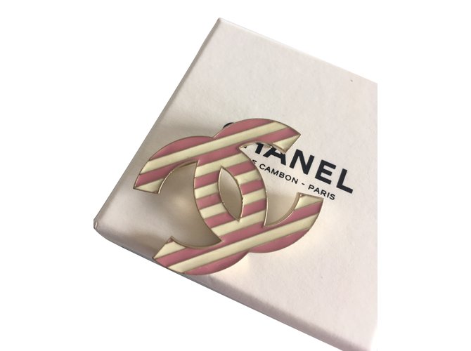 Chanel Broches Rose  ref.53550