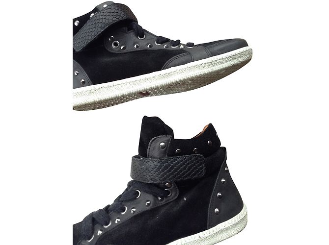 Sneaker alte in pelle nera Comptoir Des Cotonniers Nero