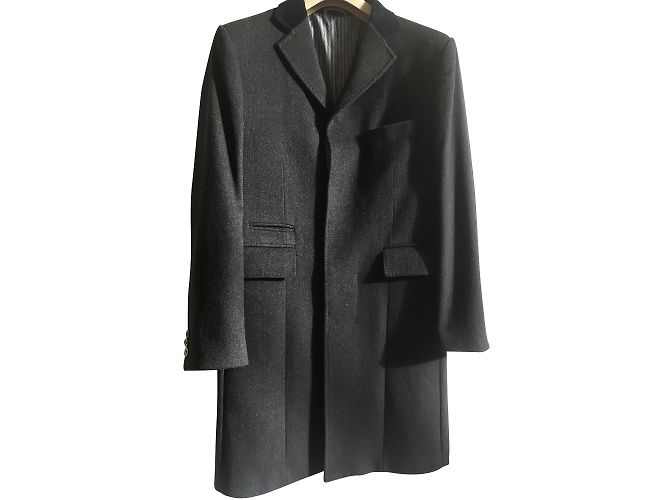 Autre Marque Cappotto in lana e cashmere grigio scuro Grigio antracite