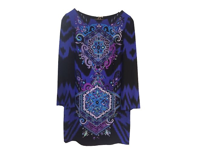 Emilio Pucci Abendkleid aus blauer Seide
