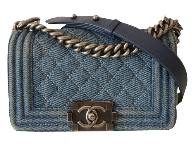 Le Boy Chanel Saco de jeans azul John  ref.53743