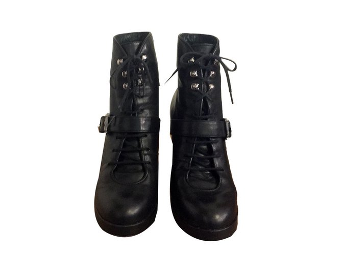 Surface To Air Stiefeletten Schwarz Leder  ref.53868