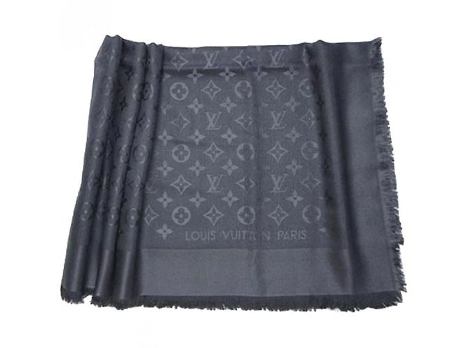 Louis Vuitton Sciarpa classica Monogram Grigio Seta